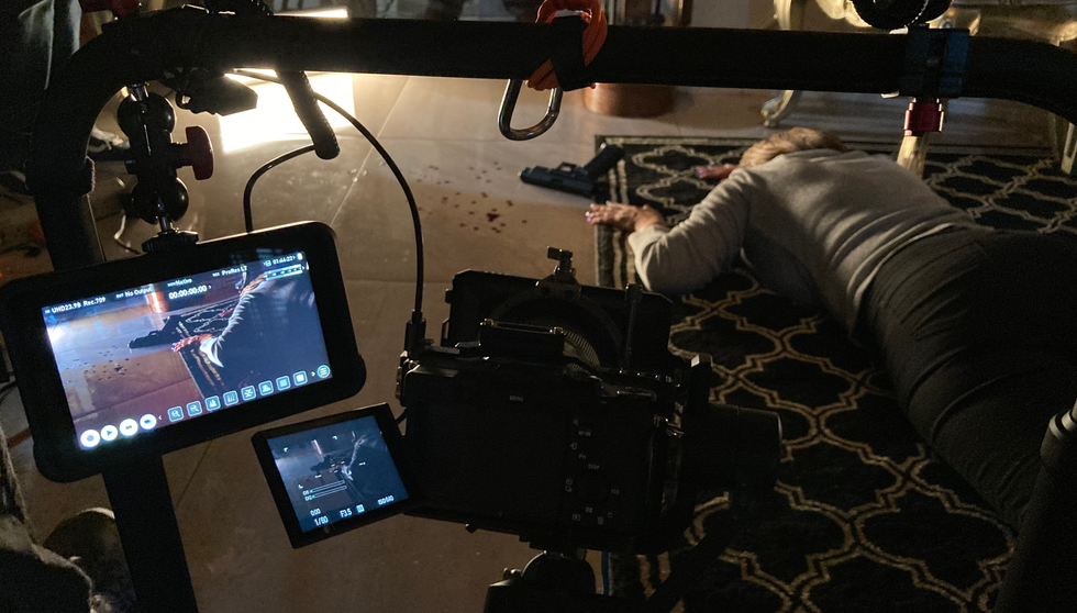 on the set with a christian film school