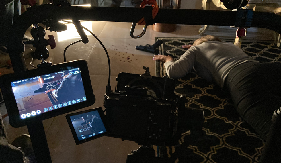 on the set with a christian film school