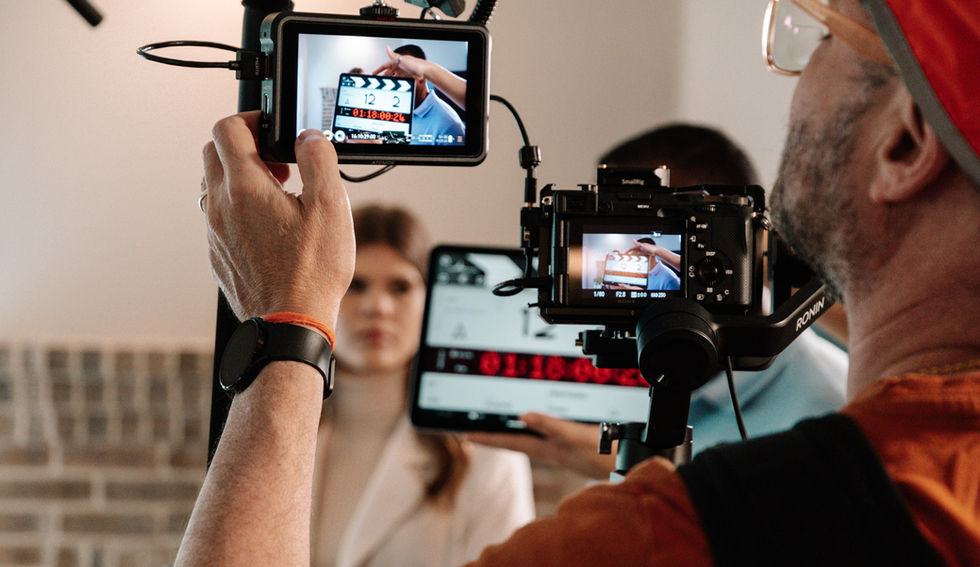 behind the scenes christian film school clapper and camera