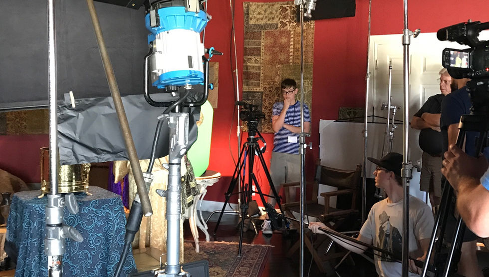 Cameras rolling on the film set