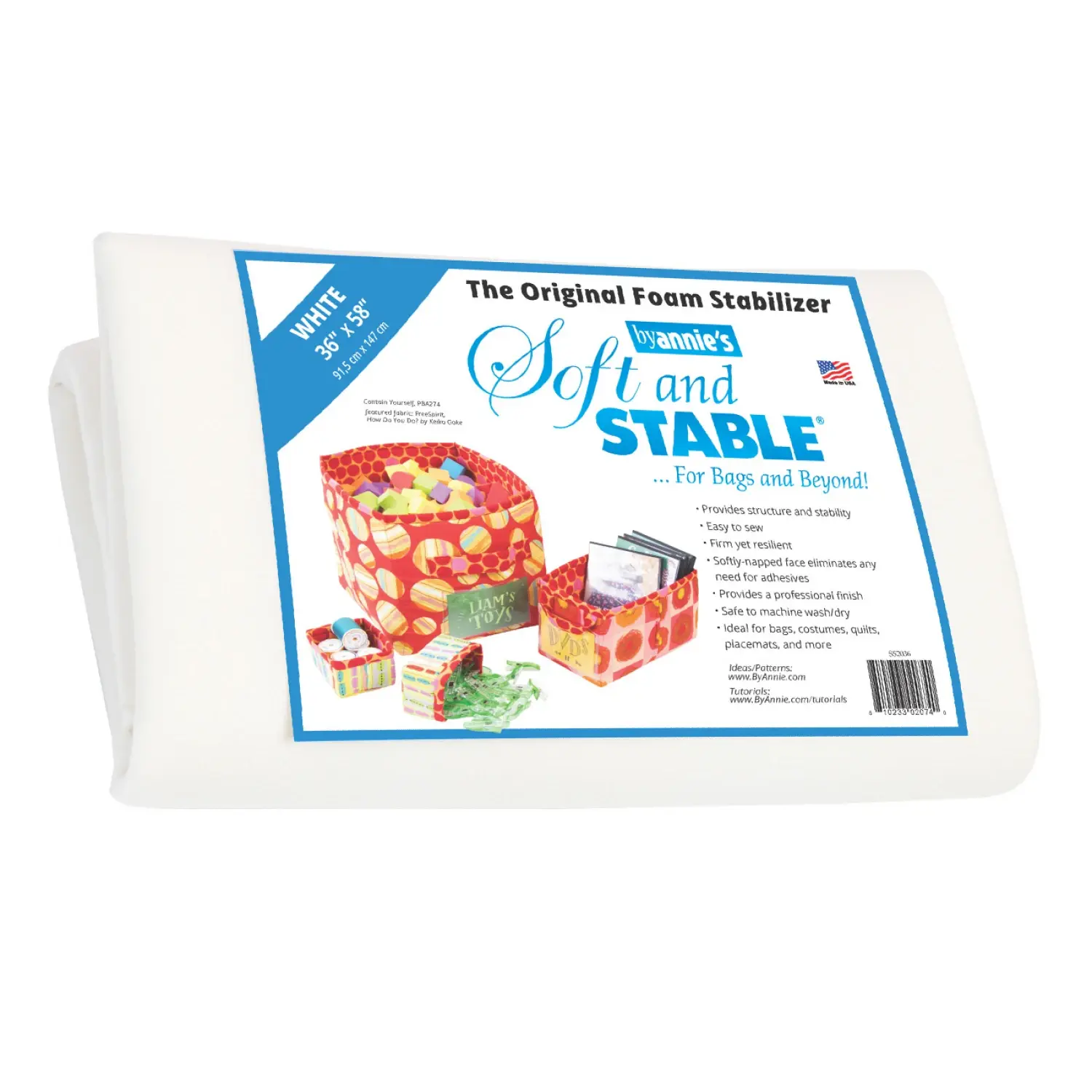 By Annie * Soft and Stable White Foam Stabilizer 36in x 58in * PB