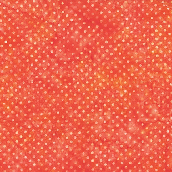 Hoffman Bali Batik Polka Dot Orange 2322-13