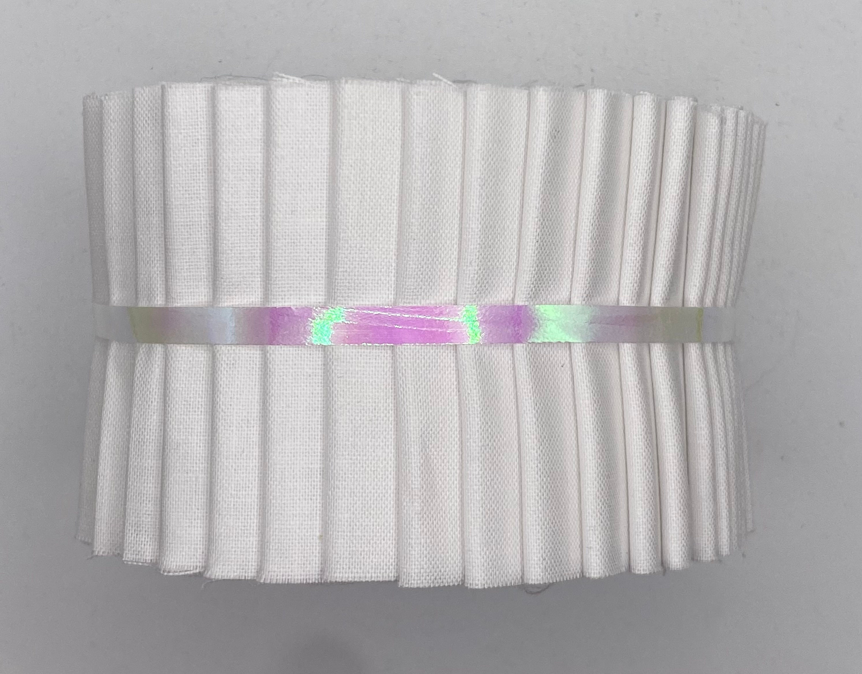 BQ Solid WhiteJelly Roll - 20 strips