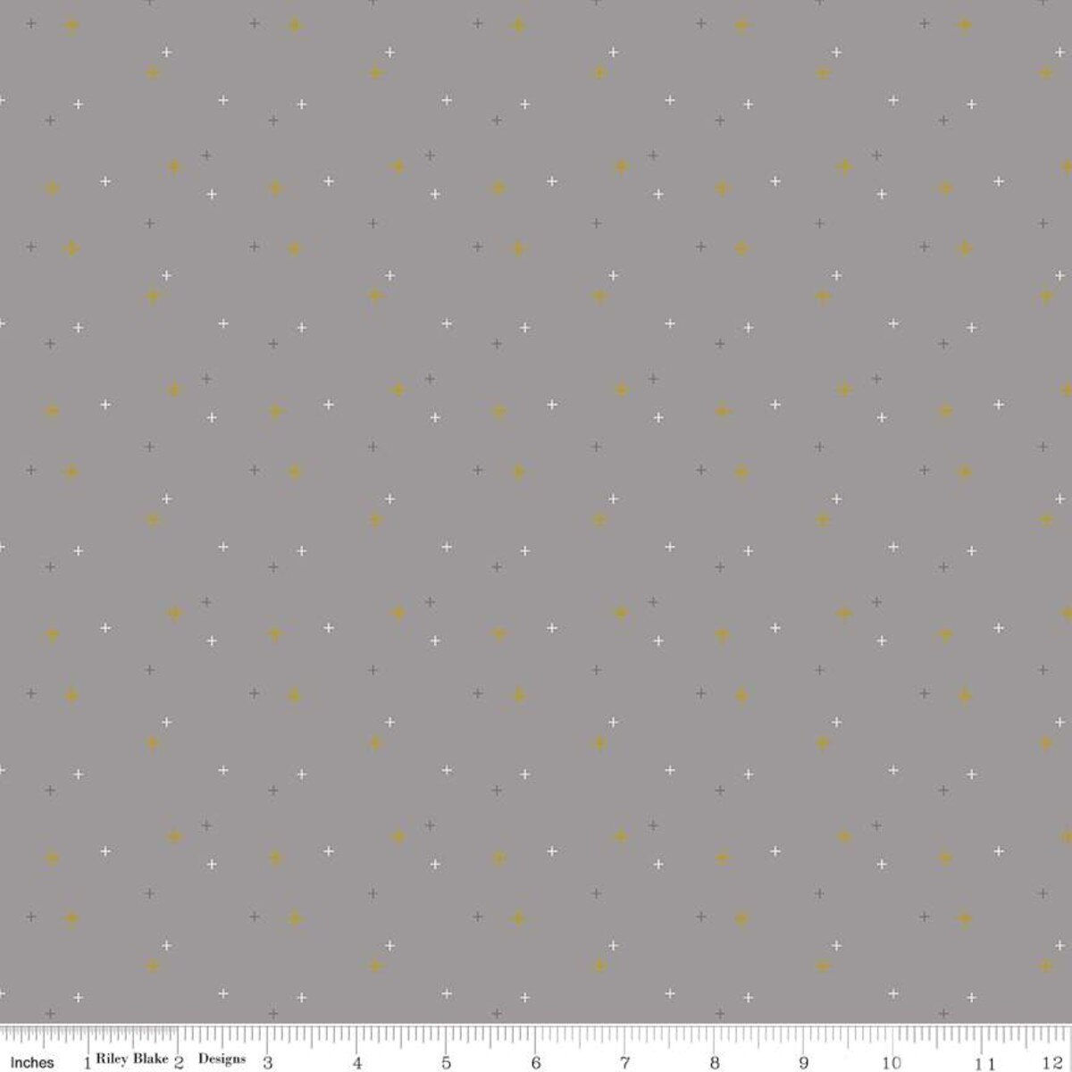 Riley Blake Designs * Sparkler Gray Sparkle * SC650-GRAY