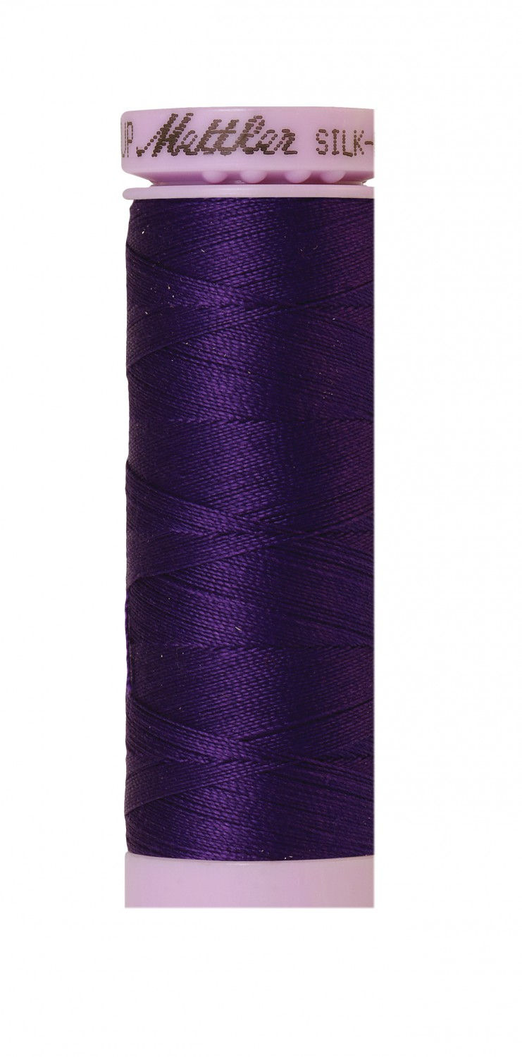 Mettler Silk-Finish 50wt Solid Cotton Thread 164yd/150M Deep Purple #9105-0046