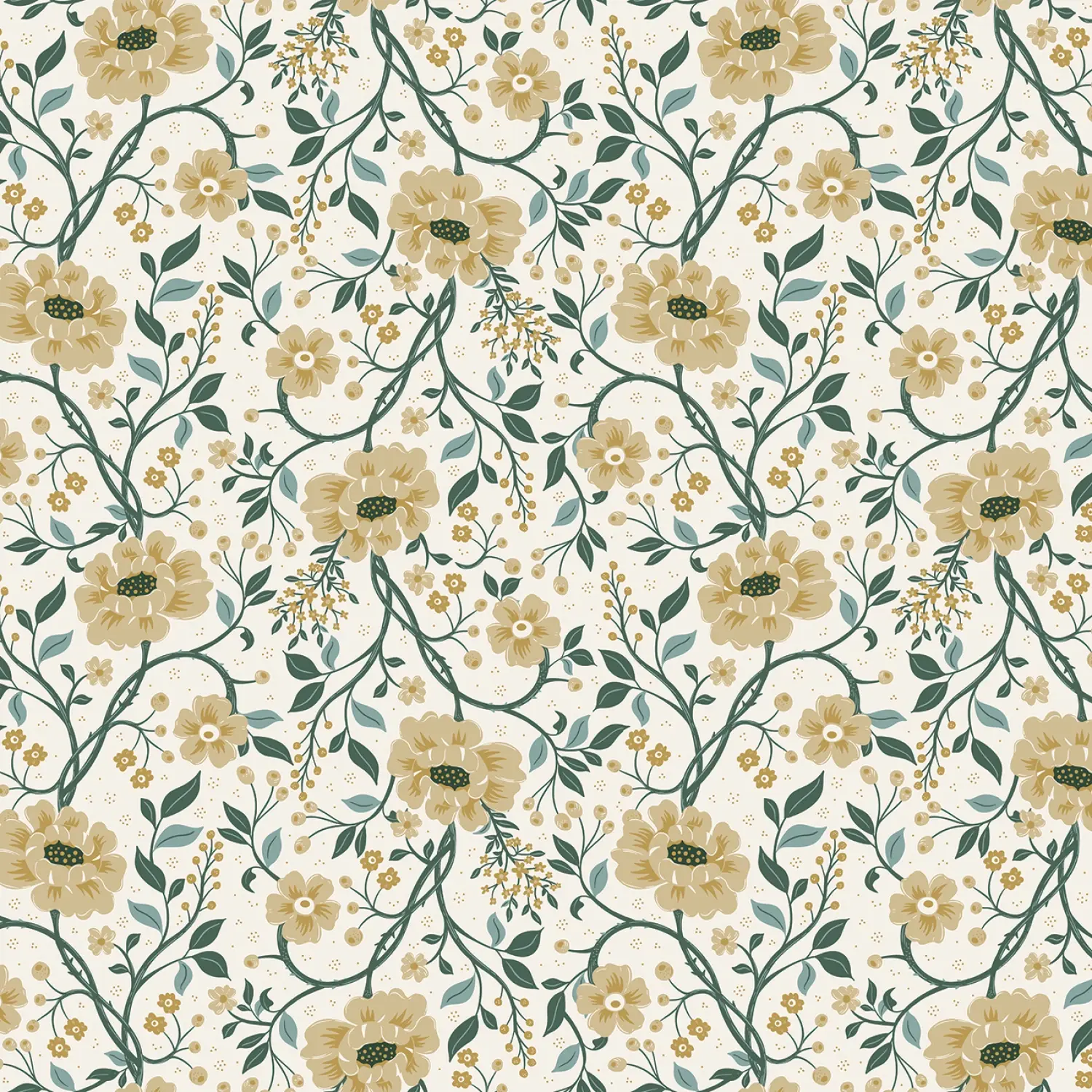 Riley Blake Designs * Before the Bloom Main Cream * C18060-CREAM