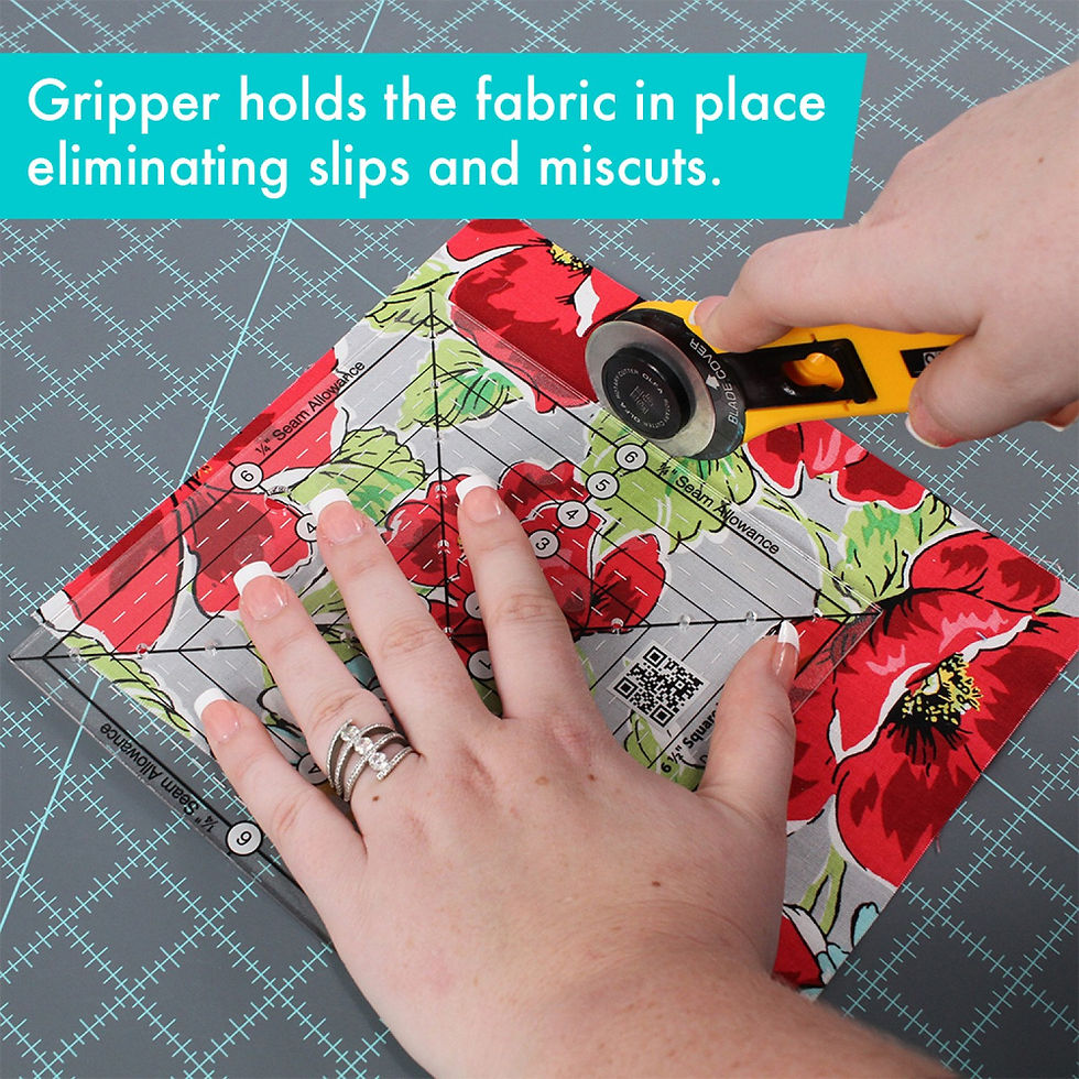 Thumbnail: Creative Grids 6-1/2in Square It Up or Fussy Cut Square Quilt Ruler