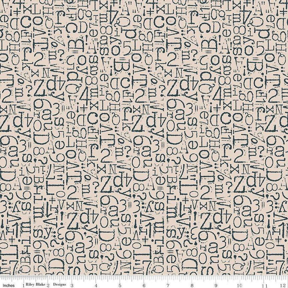 Riley Blake Designs * Wide Back Vintage Type Blackboard 3-Yard Cut * 3YD-WB16852