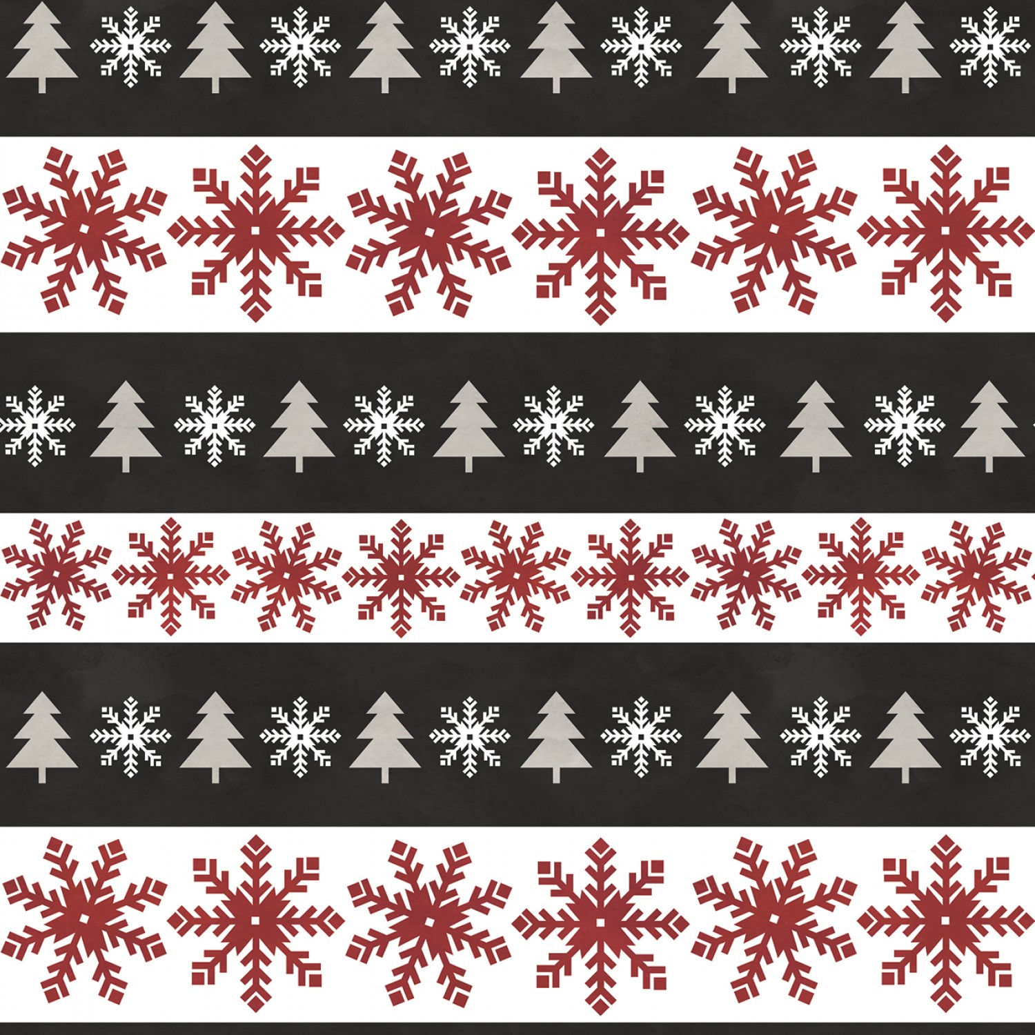 Hello Winter Flannel Stripes Black F1192R-Black