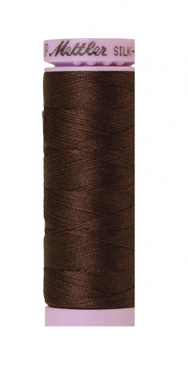Mettler Silk-Finish 50wt Solid Cotton Thread 164yd Black Peppercorn #9105-1382