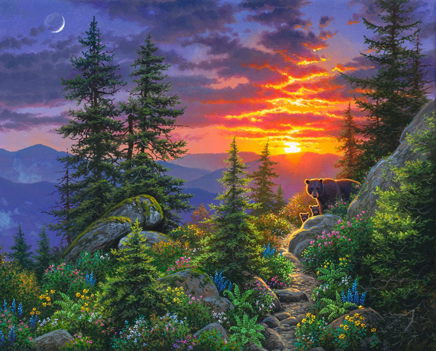 3 Wishes (D7) * Mountain Sunrise Panel * 20176-PNL 