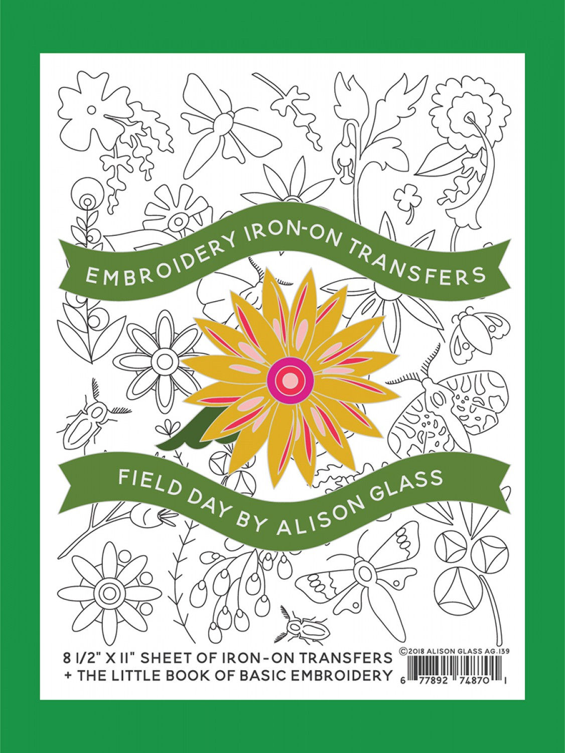 Embroidery Iron-On Transfers Field Day * AG139