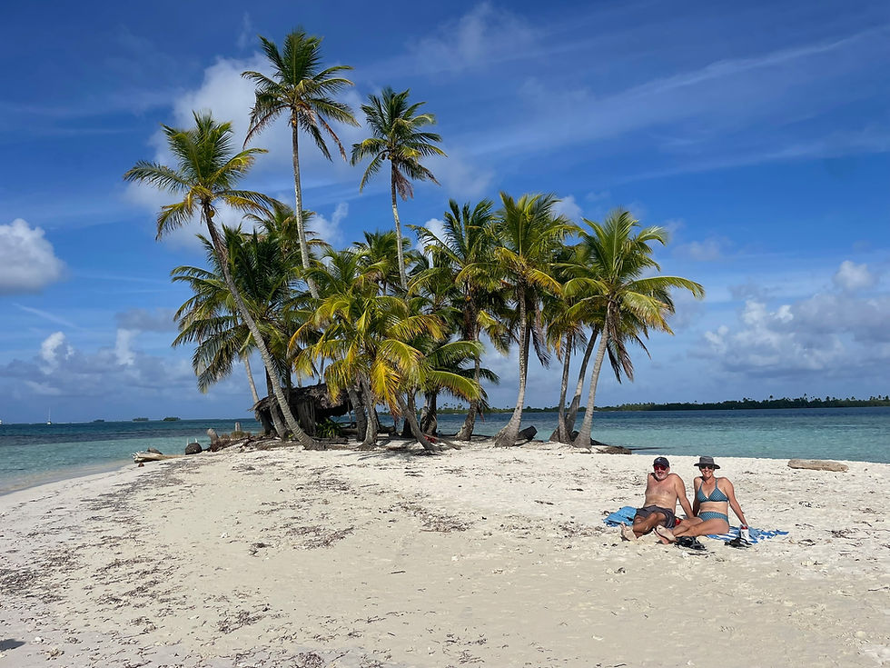 Enjoying the beach at Waisaladup Island, commonly referred to as Emoji Island