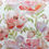 Thumbnail: floral roses linen fabric close up
