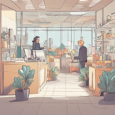 two people in a shop discussing selling the business