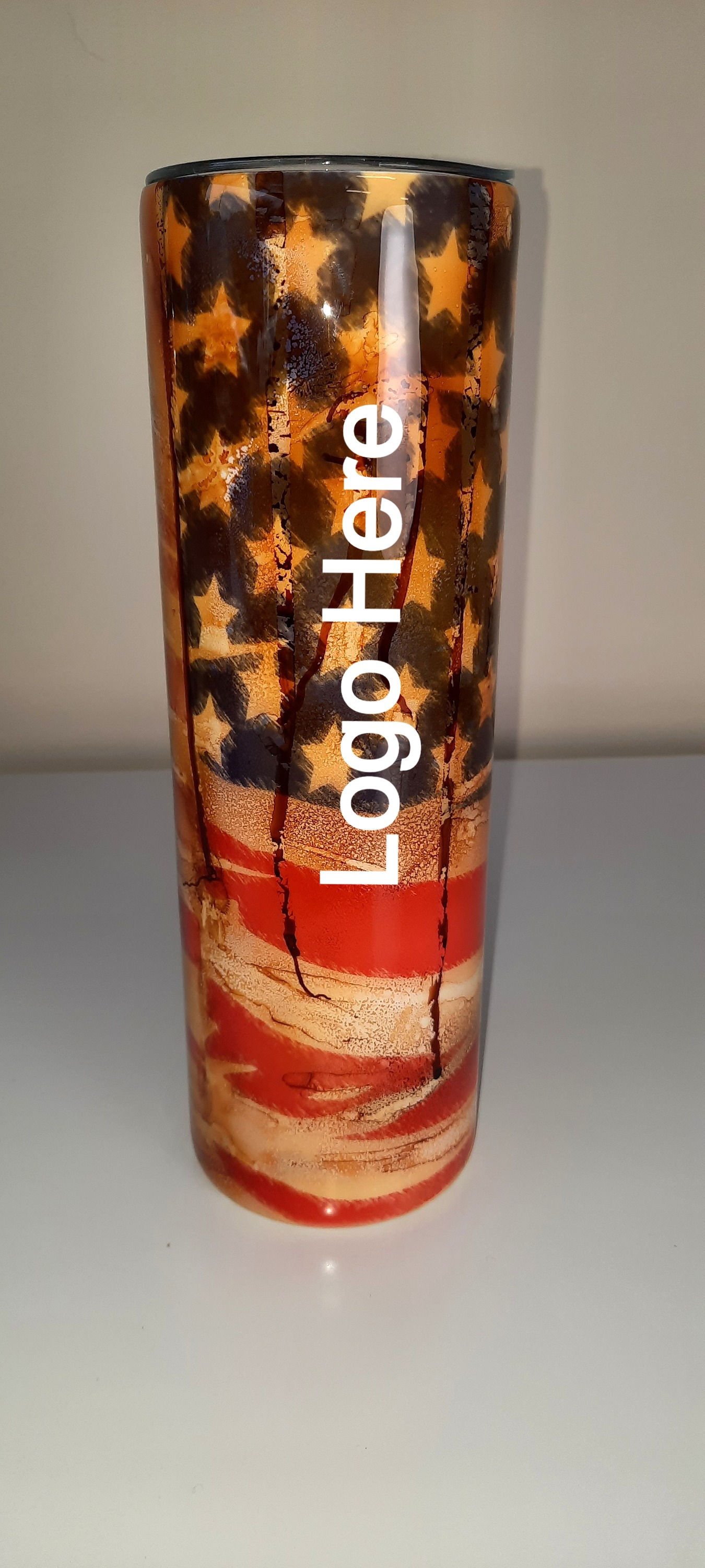Distress/Scorched American Flag Tumbler 20 oz.