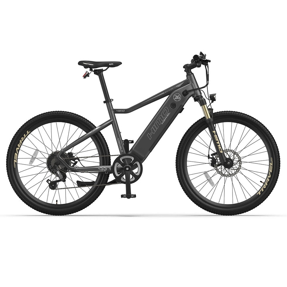 "White Grey 250W HIMO C26 26" Electric Bike: Sleek design, efficient commuting."