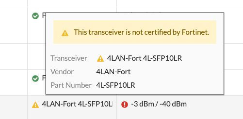 Módulos compatíveis com Fortinet