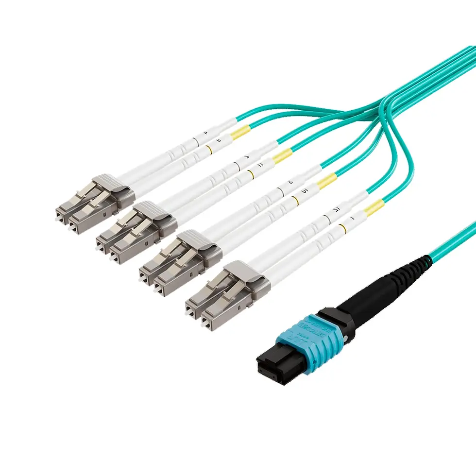 Miniatura: C8F3MPO4LC-xxB - Cabo Óptico Breakout MTP/MPO para 4x LC Duplex, Multimodo OM3