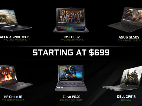 Geforce GTX 1050 e 1050 TI para notebooks