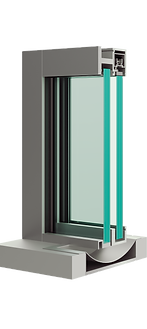 Section View of Interior sliding window