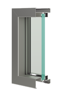 section view of a hollow metal Fixed Window