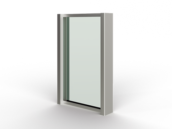 3-D view of Action Bullet Resistant sash transaction window