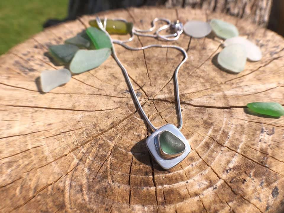 Sea glass pendant