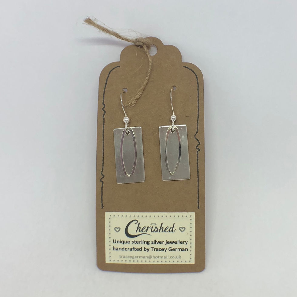Thumbnail: Rectangular drop earrings