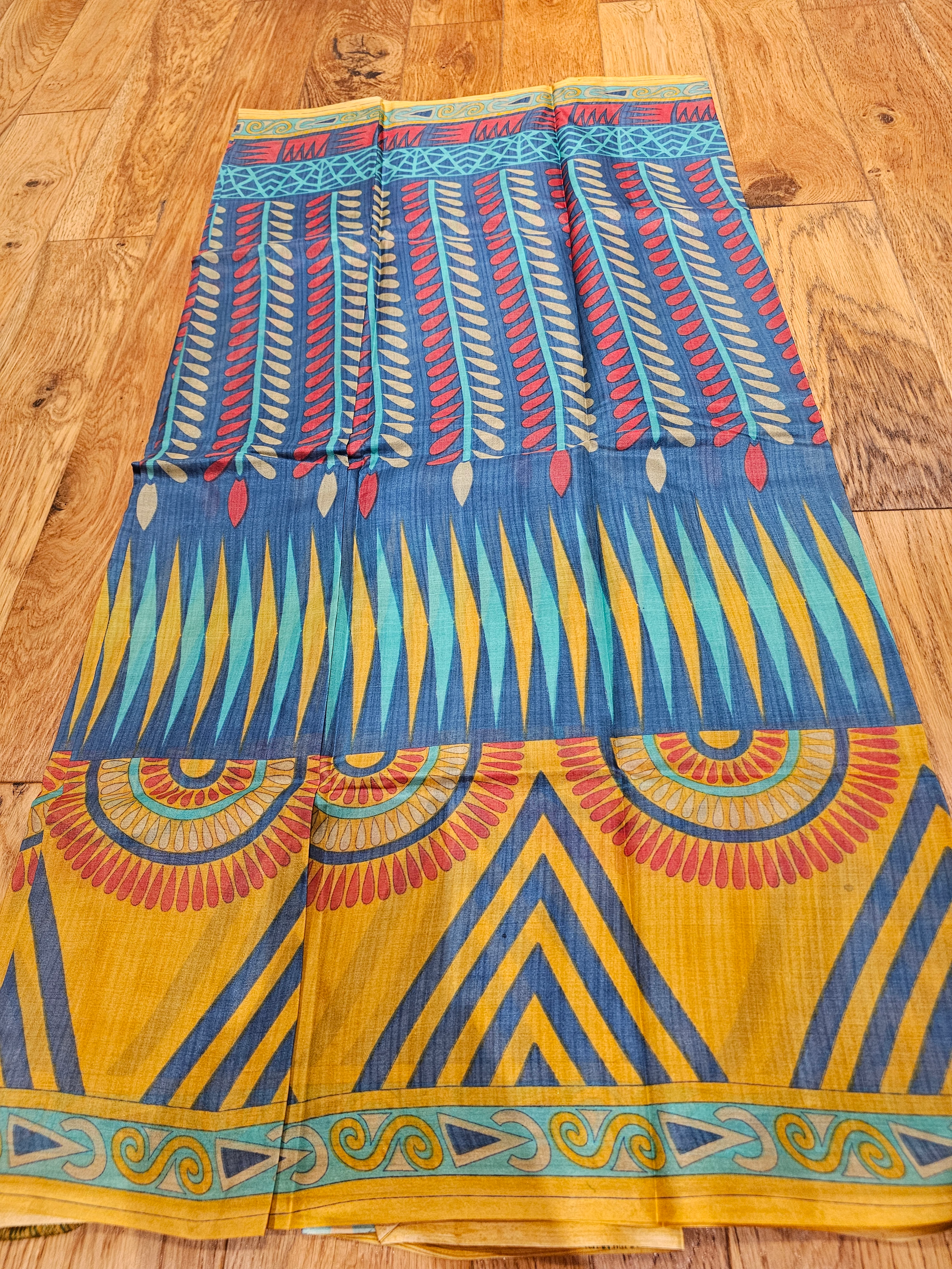 Printed pure silk saree