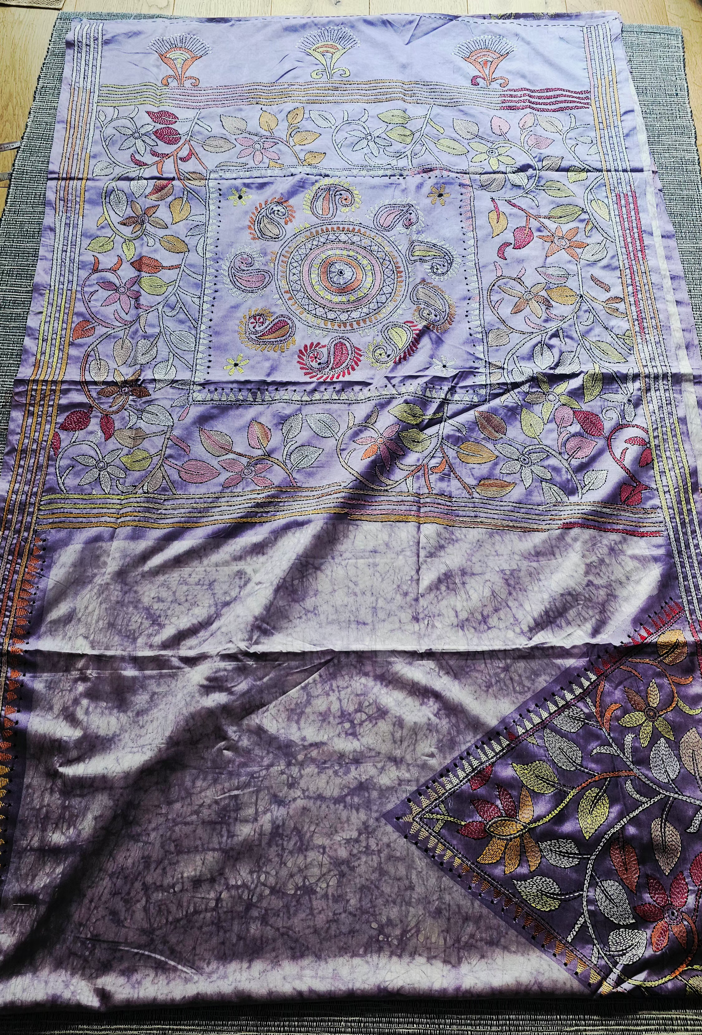 Premium kantha & gujrati work sarees