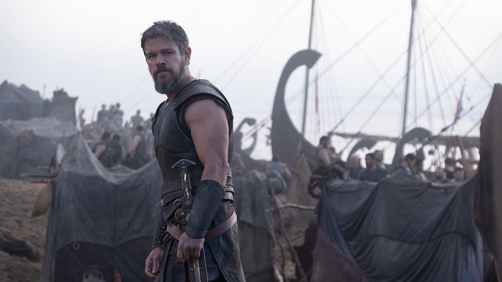 Matt Damon as Odysseus in Christopher Nolan's The Odyssey (Courtesy of Universal)