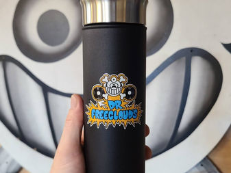 New Dr. Freecloud's custom 18 oz tumblers