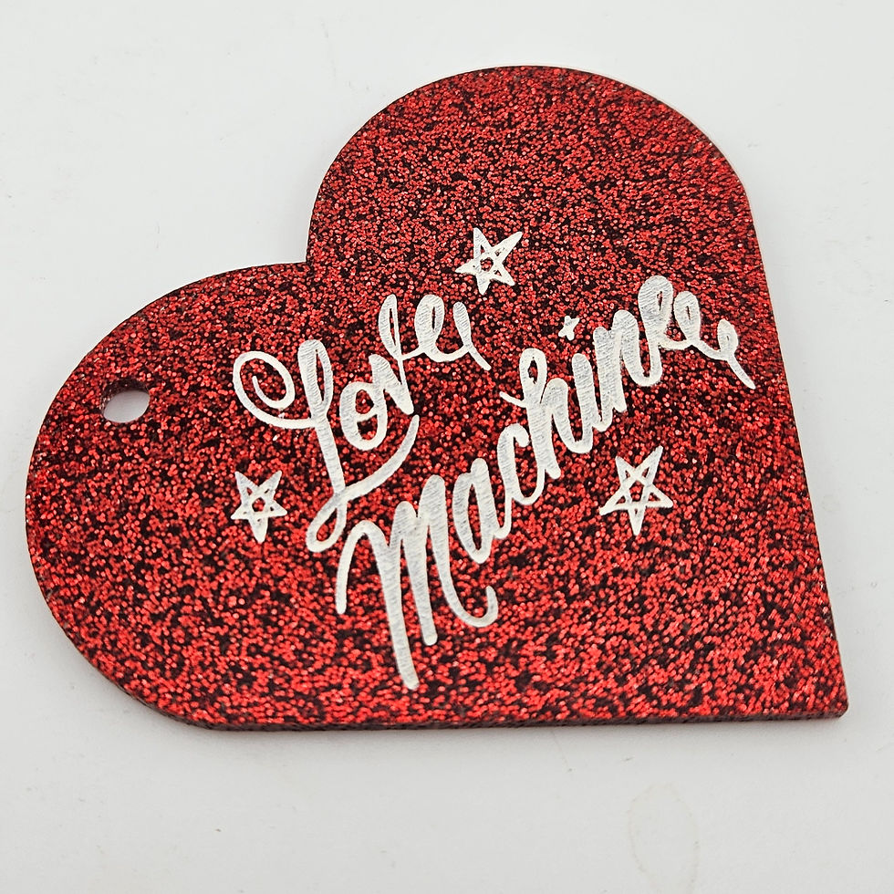 Thumbnail: Love Machine Glitter Rearview Mirror Hanger
