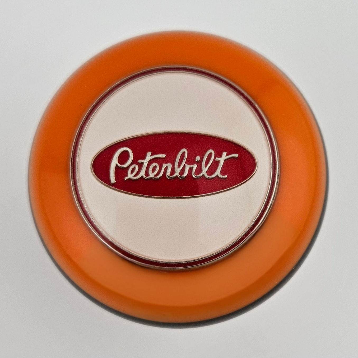 Orange and White Layered Hanco Peterbilt Shift Knob