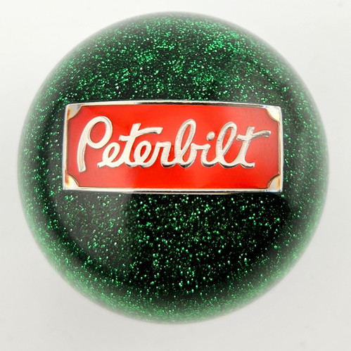 Green Glitter Peterbilt Square Shift Knob | Metal Flake City