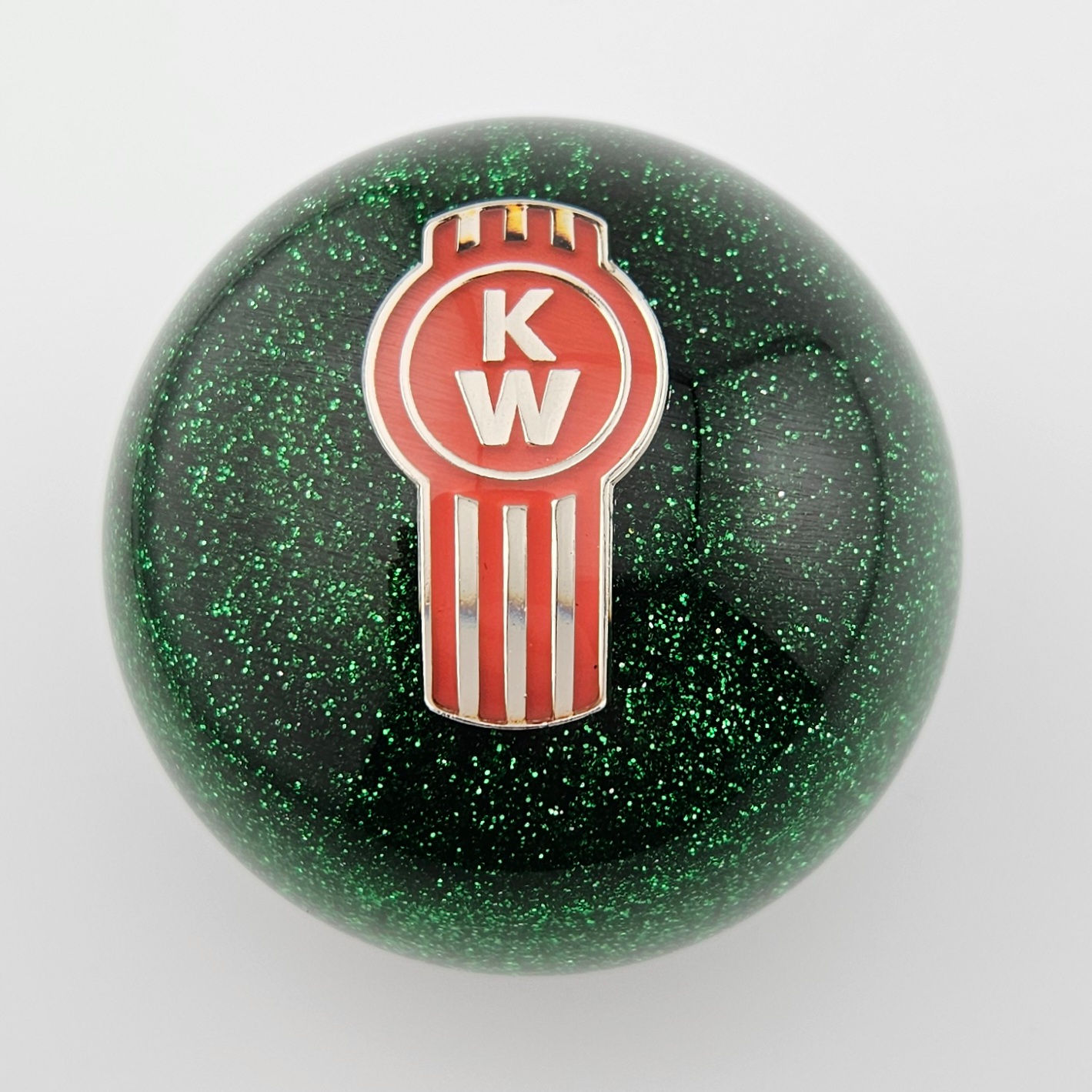 Green Glitter Straight KW Kenworth Ball Shift Knob