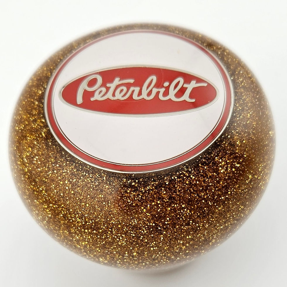 Thumbnail: Gold Glitter Hanco "Style" Peterbilt Trucker Shift Knob