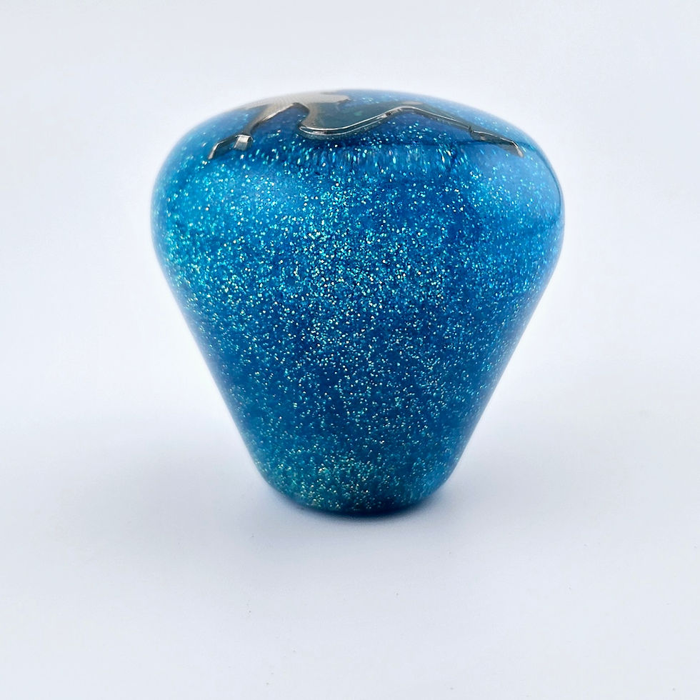 Miniatura: Light Blue Glitter Hanco "Style" Mudflap Girl Shift Knob