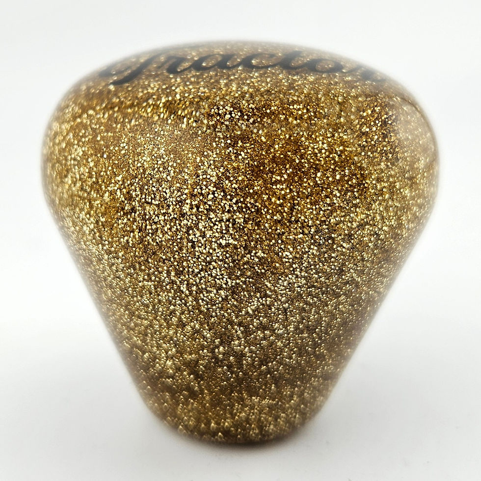 Thumbnail: Gold Glitter Tractor Hanco Style Air Brake Knob