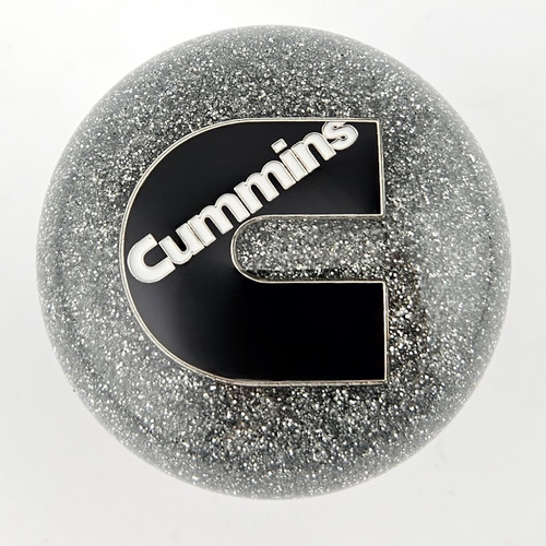 Silver Glitter Hanco "Style" Cummins Shift Knob Metal Flake City