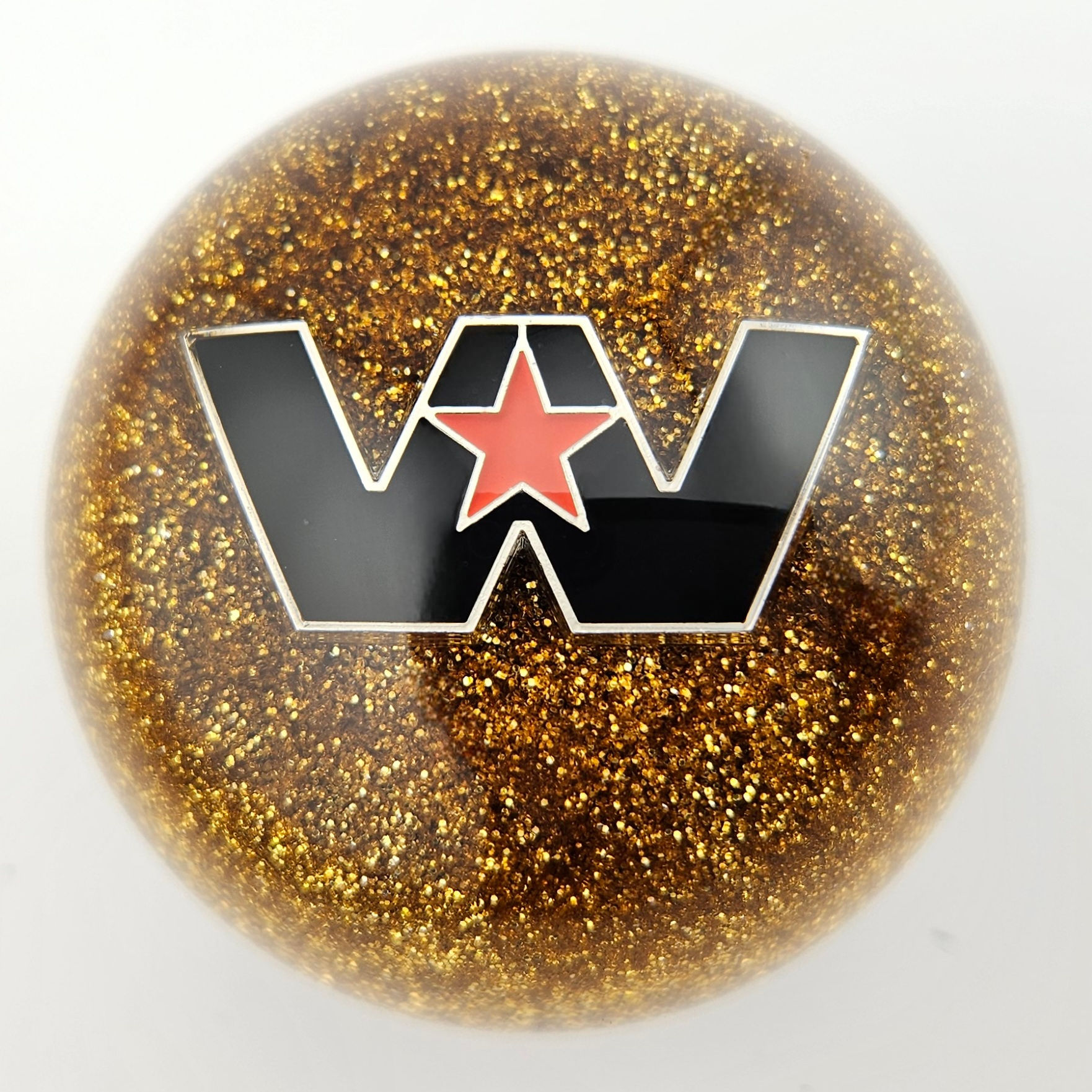 Gold Glitter Western Star Ball Shift Knob