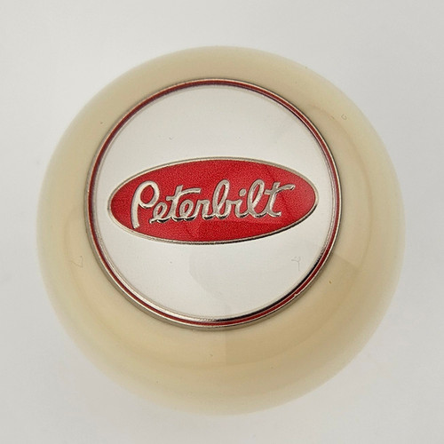 Solid Ivory Peterbilt Ball Shift Knob | Metal Flake City