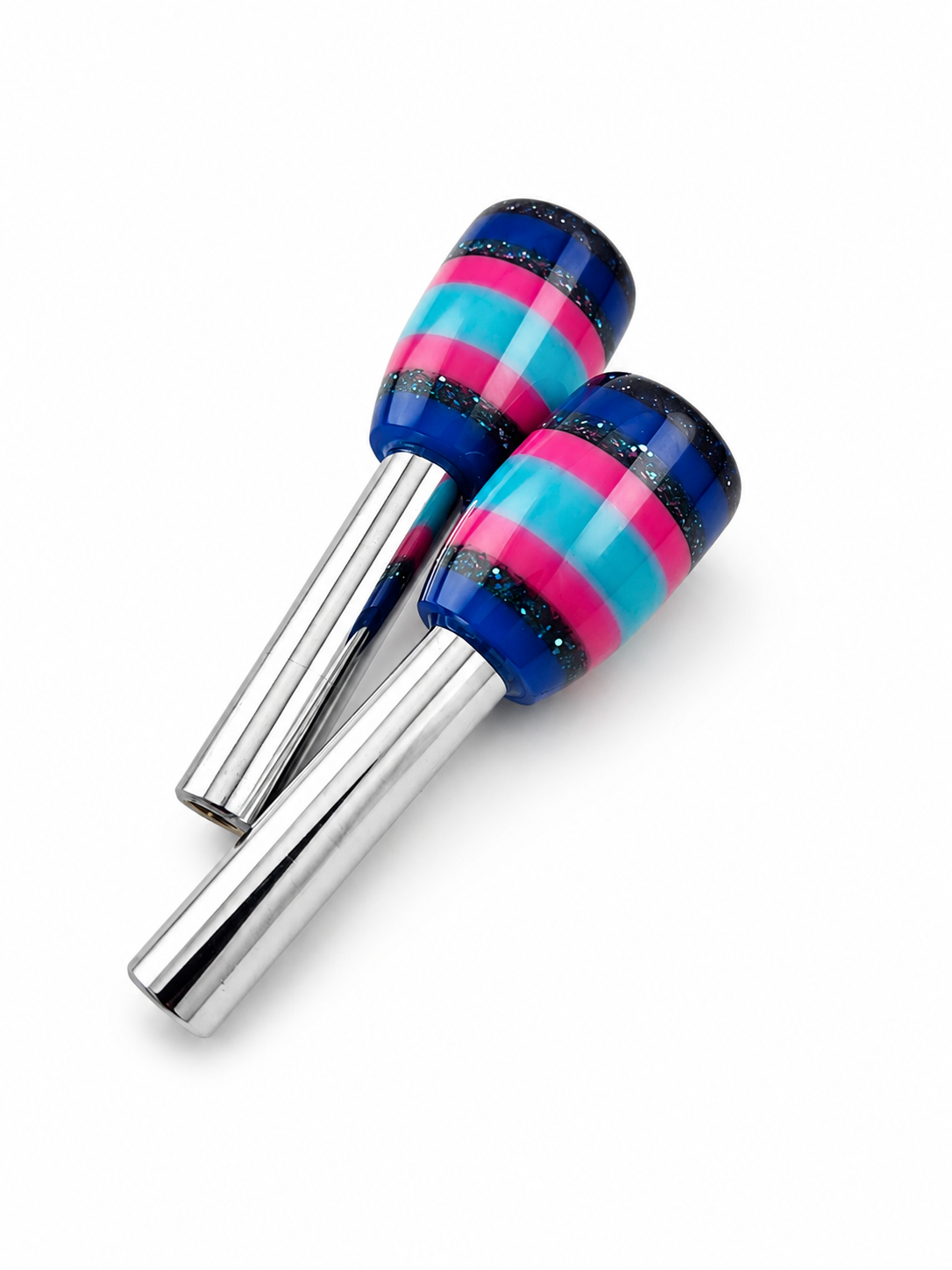 Aqua Flake, Pink and Blue Layered Door Locks