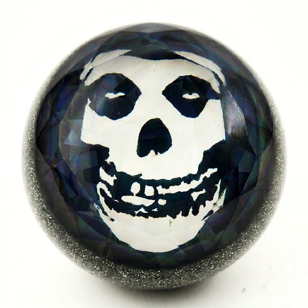 Silver Glitter Misfits Ball Floor Shift Shift Knob
