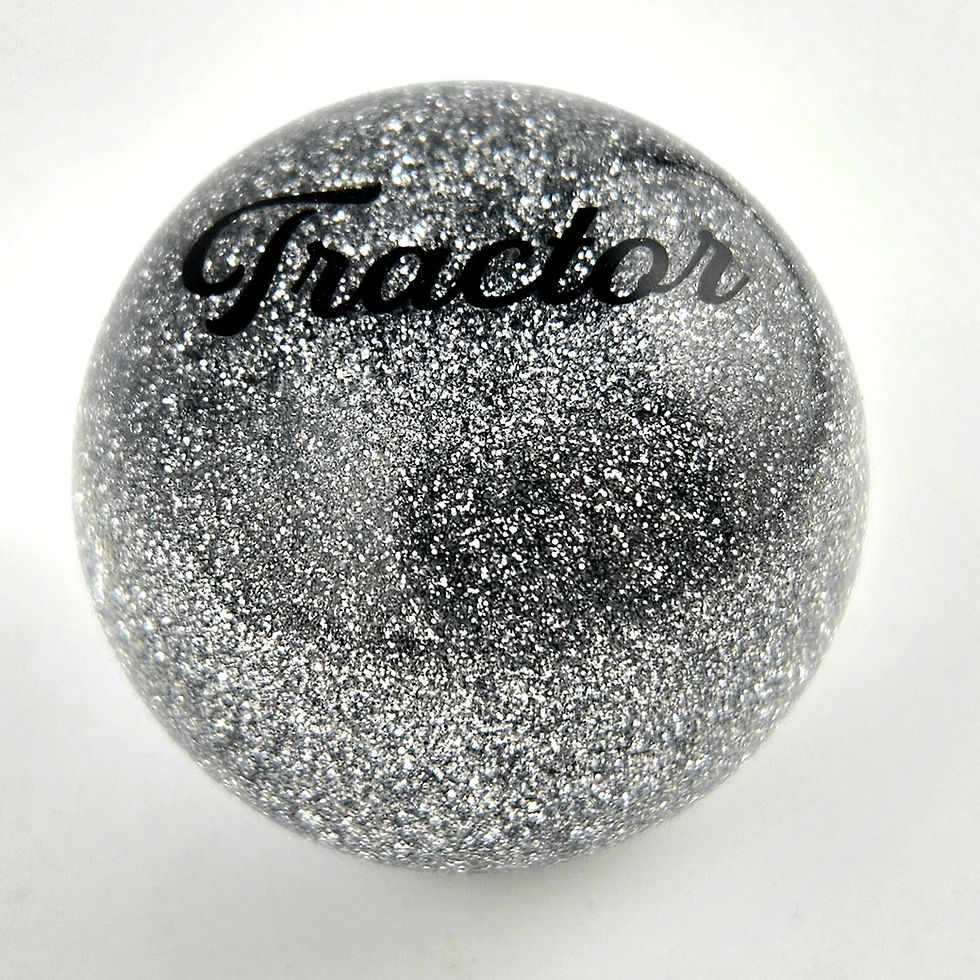 Thumbnail: Silver Glitter Tractor Ball Air Brake Knob