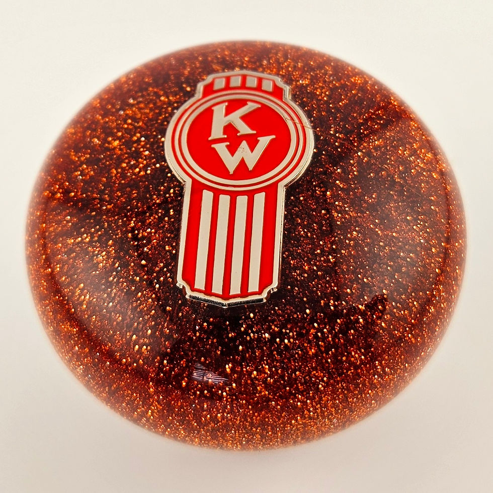 Miniatura: Orange Glitter Hanco "Style" Crooked KW Kenworth Shift Knob