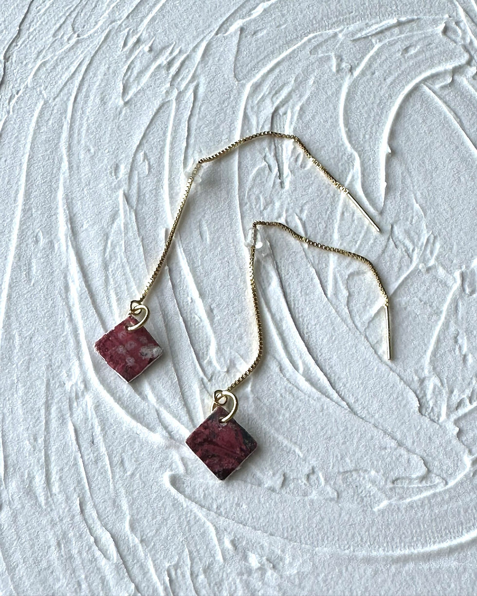 Miniature : Vive la Rose - Boucles d'oreilles no. 006