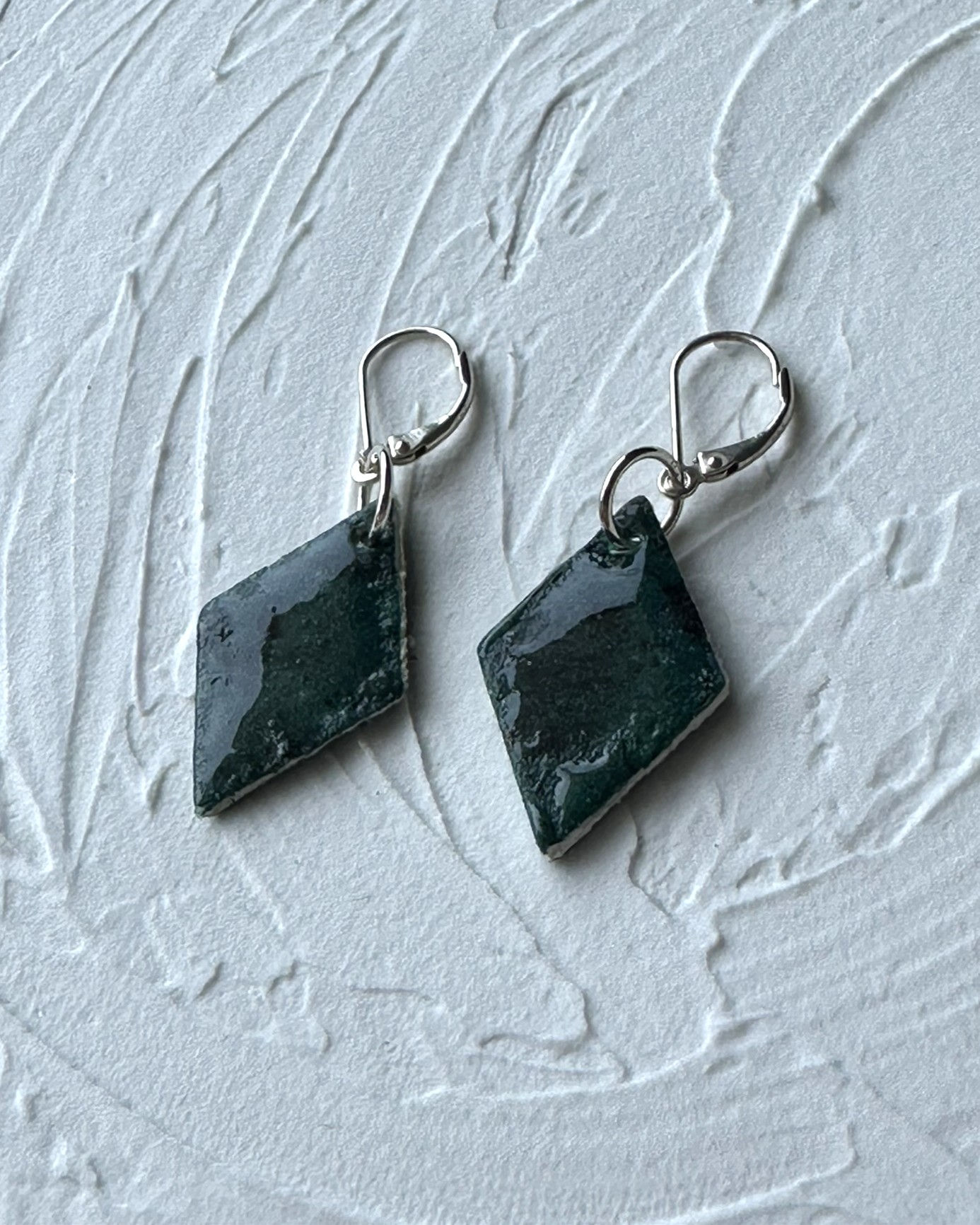 Malachite - Boucles d'oreilles à levier réversibles no. 017