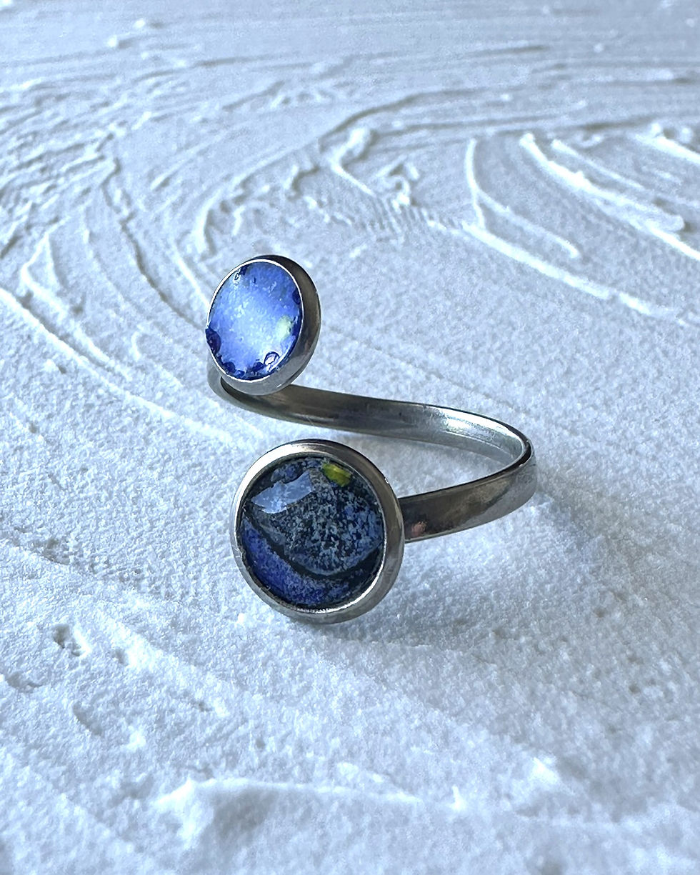 Miniature : Douce nature- Bague ajustable à deux ronds  no. 006